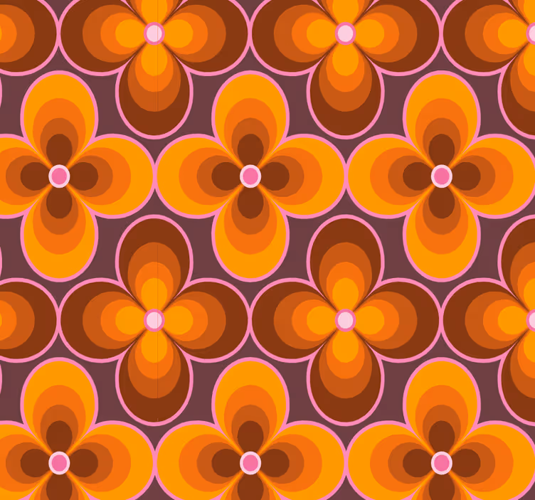 Papel de parede formas geométricas explosão floral - TenStickers