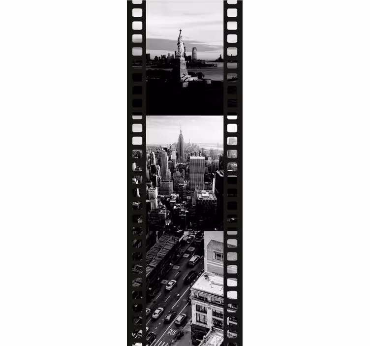papel de parede Nova York Colagem de fita de fotos nyc - TenStickers