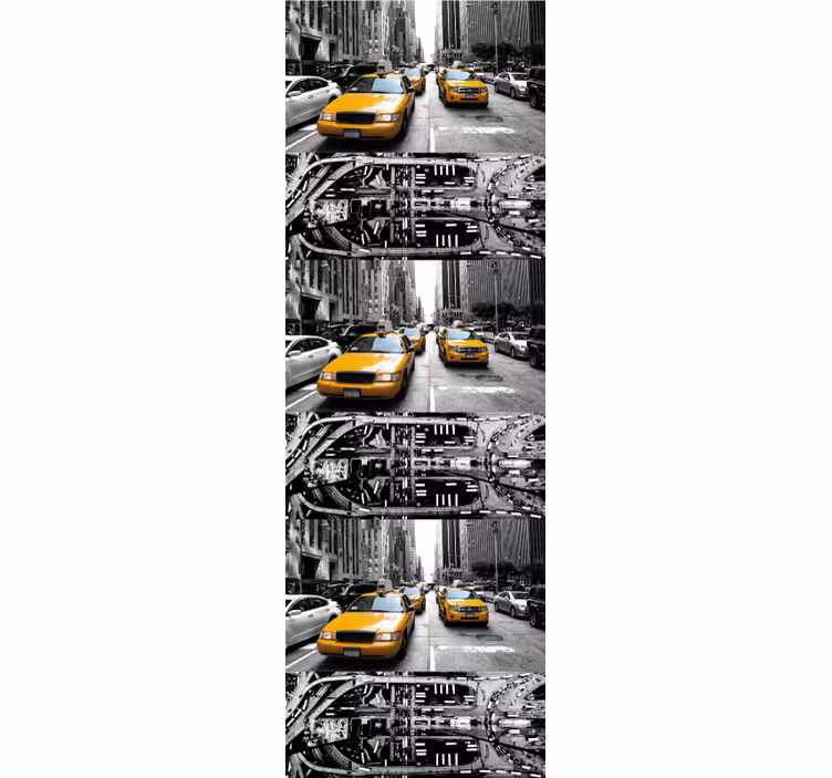 papel de parede Nova York Colagem de táxi amarelo nyc - TenStickers