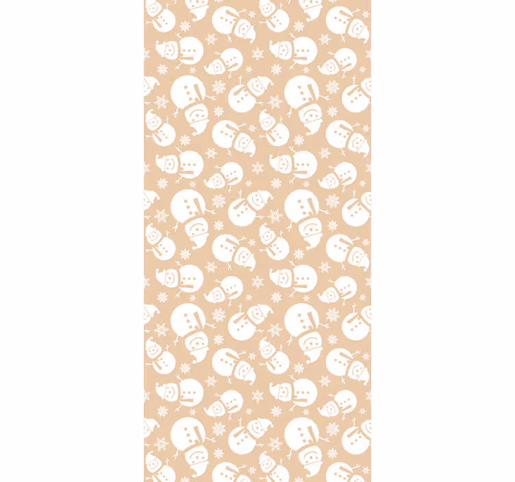 papel de parede infantil Muitos rostos de bonecos de neve - TenStickers