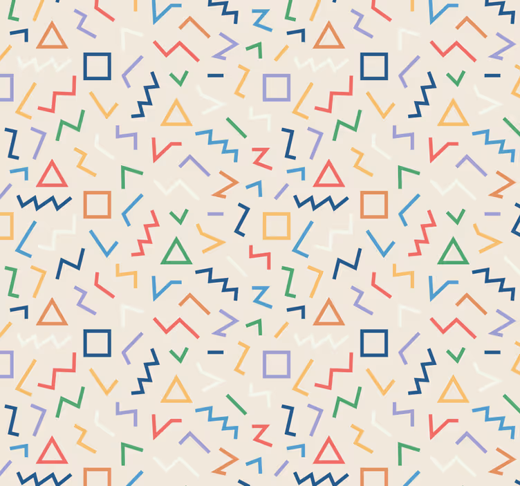 Papel de parede moderno Fundo bege com linhas coloridas - TenStickers