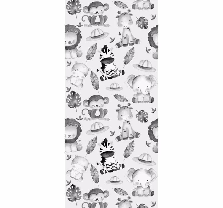papel de parede animais amigos safári - TenStickers