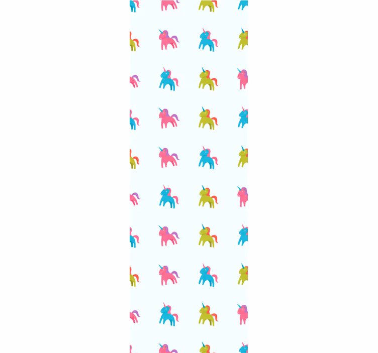 papel de parede animais unicórnios coloridos - TenStickers