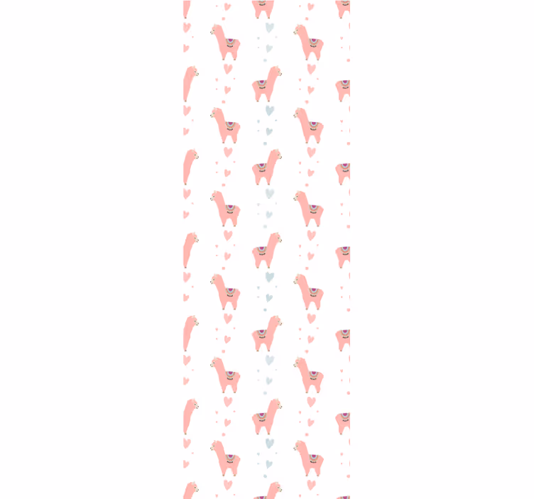 papel de parede animais motivo brincalhão de lhama - TenStickers