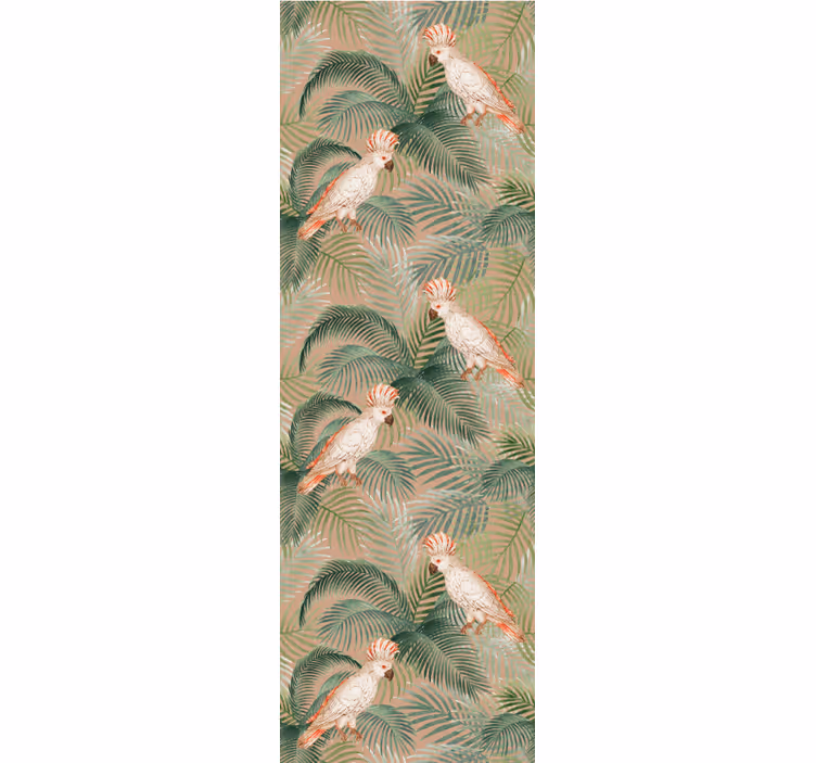 papel de parede para sala estampa de papagaio tropical - TenStickers