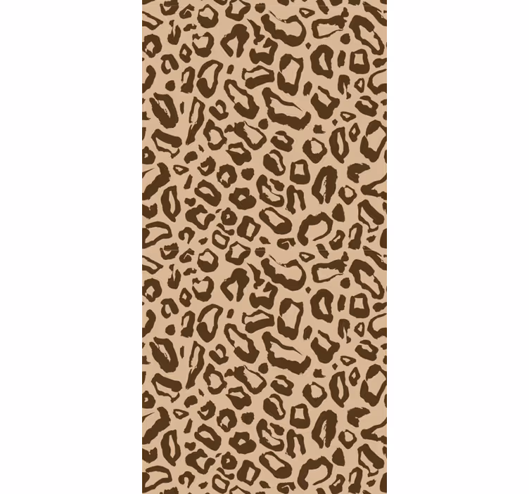 papel de parede leopardos padrão felino bege - TenStickers