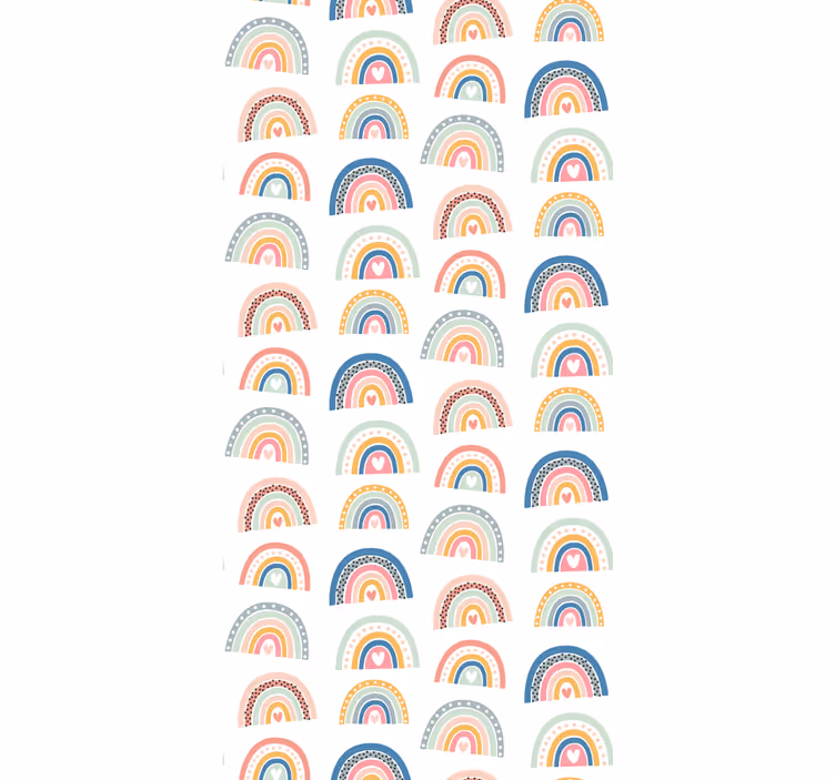 papel de parede infantil Padrão de arco-íris minimalista colorido - TenStickers