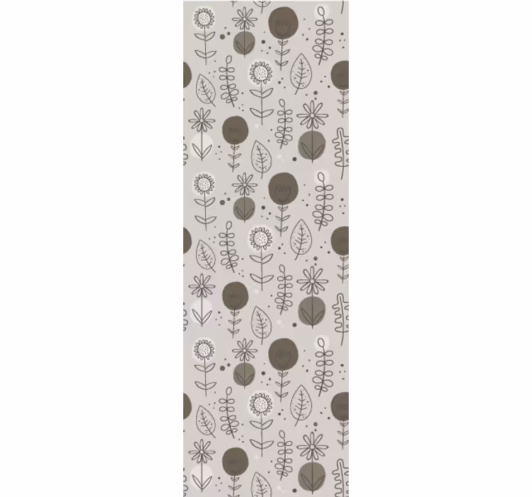 papel de parede flores motivos de desenho floral - TenStickers