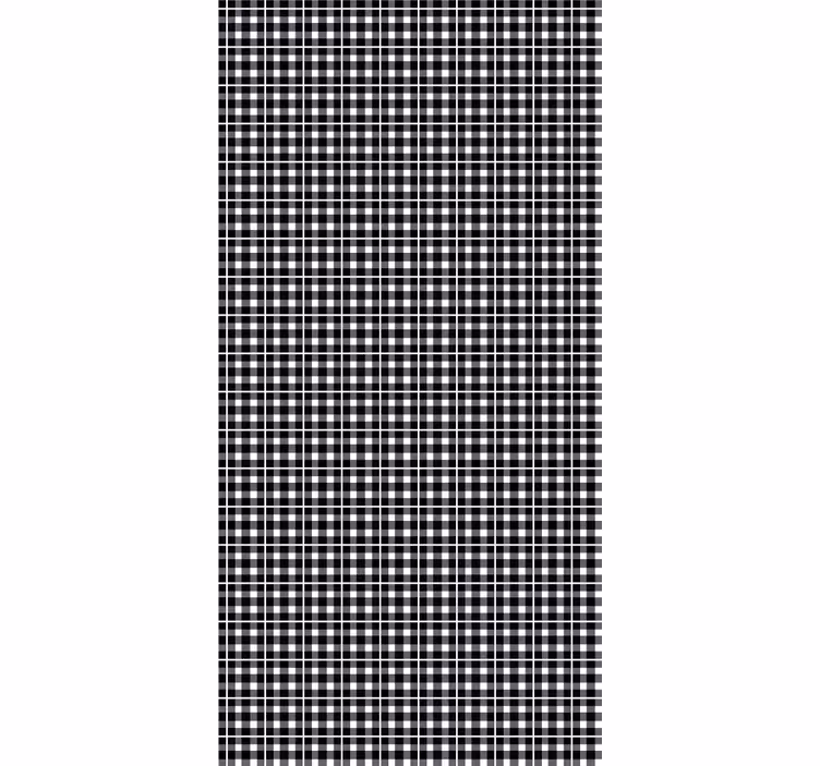 papel de parede para escritorio Padrão de riscado preto e branco - TenStickers