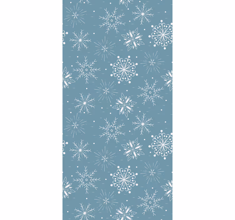 Papel de parede Natal motivo de flocos de neve - TenStickers