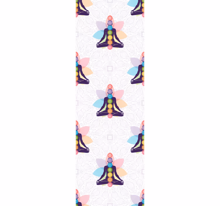 papel de parede abstracto Os símbolos dos sete chakras - TenStickers
