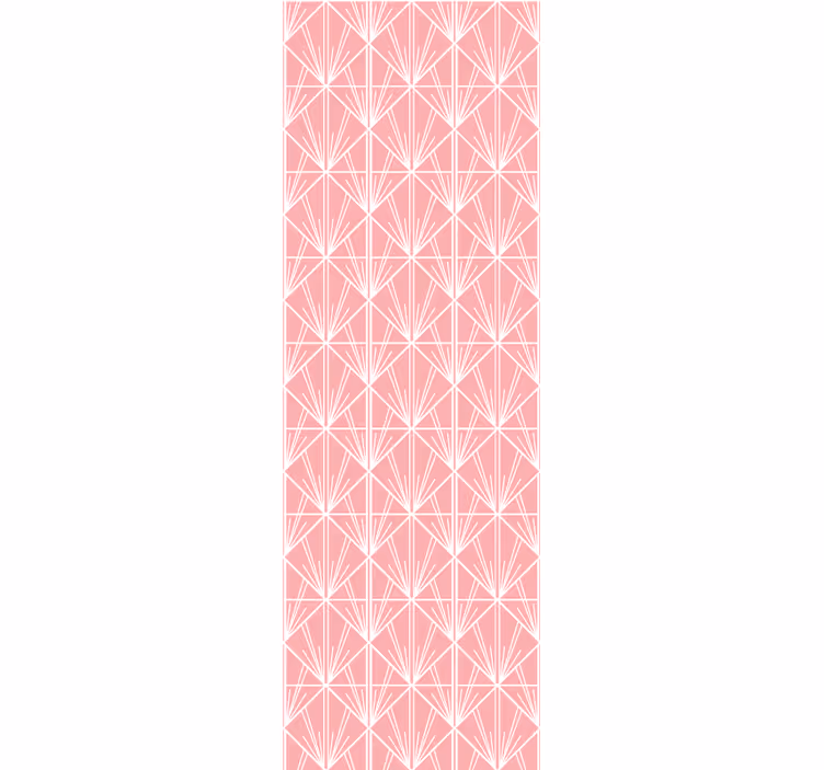 Papel de parede moderno padrão geométrico rosa - TenStickers