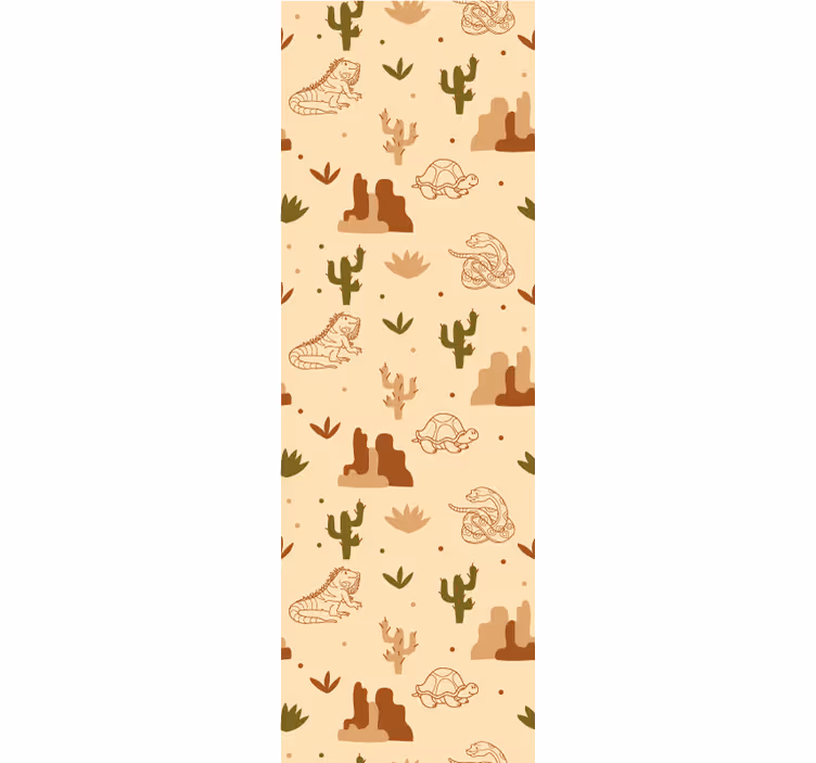 papel de parede animais tema da fauna do deserto - TenStickers