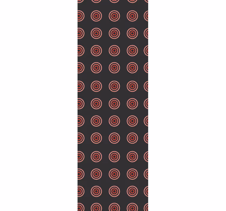 Papel de parede clássico padrão geométrico redondo vermelho - TenStickers