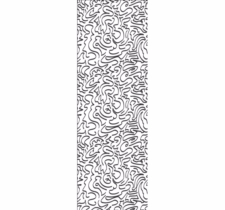 Papel de parede abstracto padrão de rabisco - TenStickers