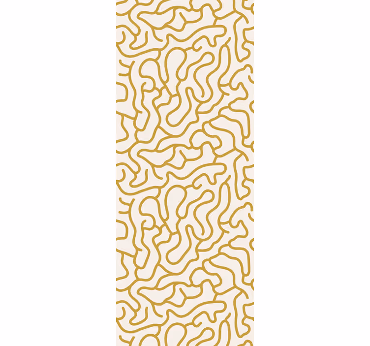 papel de parede formas geométricas padrão de linha curva - TenStickers