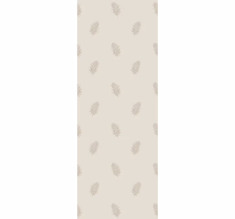Papel de parede folhas padrão bege sutil - TenStickers