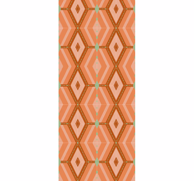 papel de parede clássico Tons outonais dos anos 30 geométricos - TenStickers
