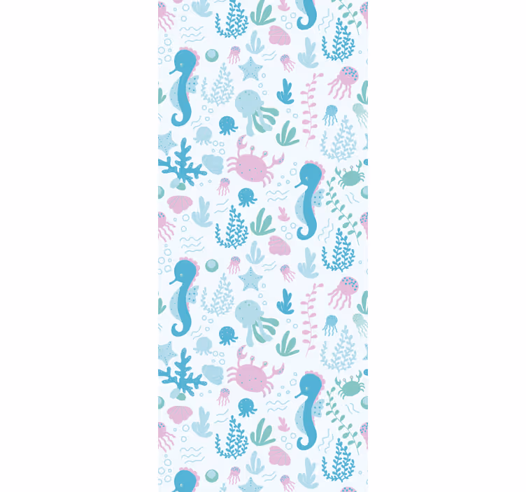papel de parede quarto de bebé vida marinha subaquática - TenStickers