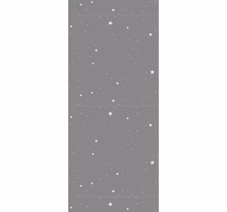 papel de parede infantil Estrelas brancas sobre um fundo cinza - TenStickers