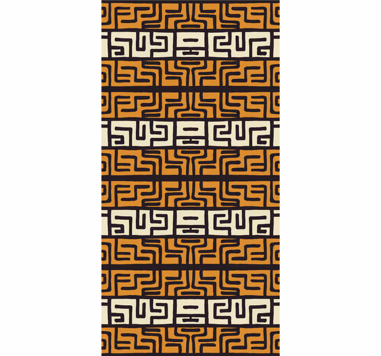 papel de parede abstracto Padrão abstrato de estilo africano - TenStickers