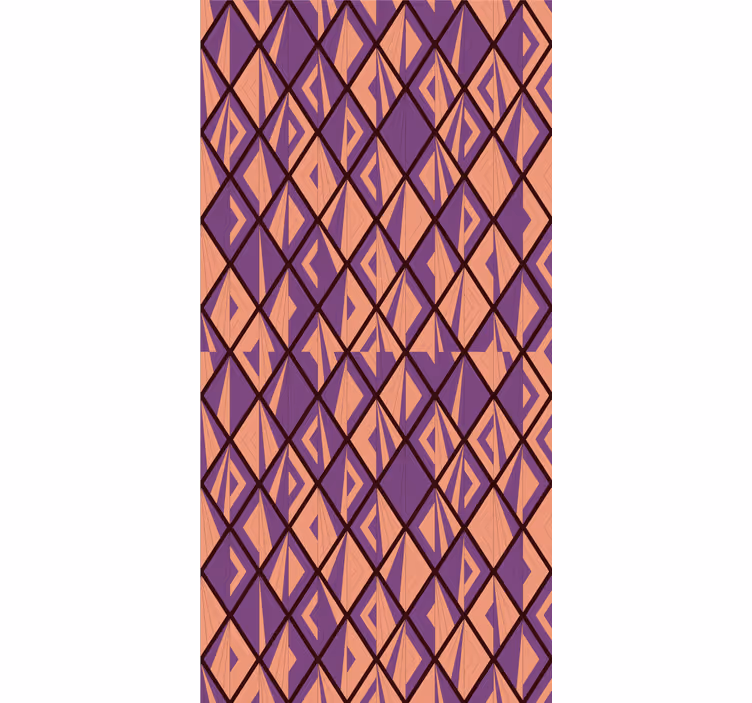 papel de parede abstracto Padrão de diamante roxo estilo africano - TenStickers