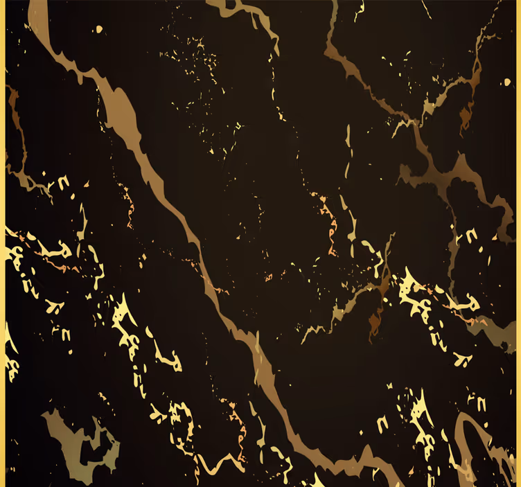 Papel de parede moderno Textura de mármore preto ouro - TenStickers