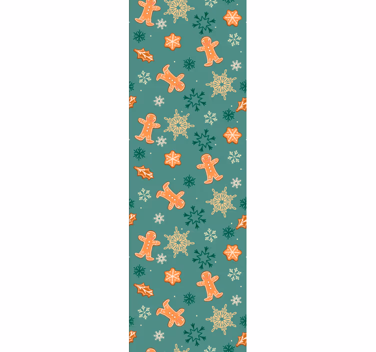Papel de parede Natal tema de feriado de gengibre - TenStickers