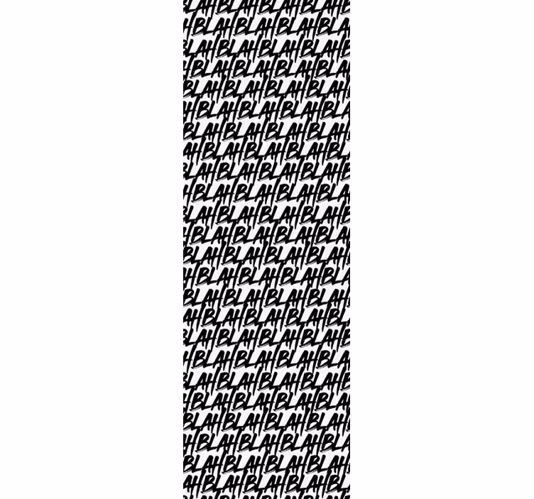 papel de parede para quarto feminino jovem Padrão de texto blá - TenStickers
