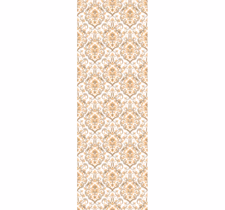 papel de parede clássico Branco e dourado estilo mandala - TenStickers