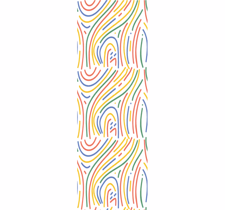 papel de parede escritorio linhas curvas coloridas - TenStickers