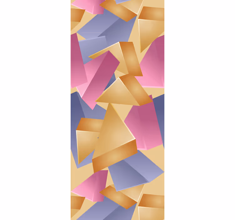 papel de parede triângulos Pirâmide de ouro geométrica - TenStickers