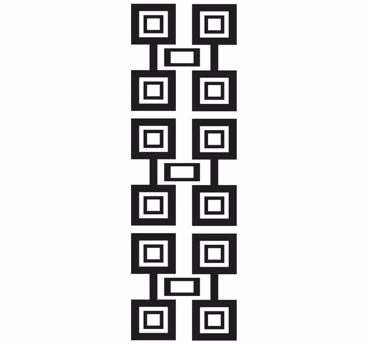 Papel de parede formas geométricas quadrados preto e branco - TenStickers
