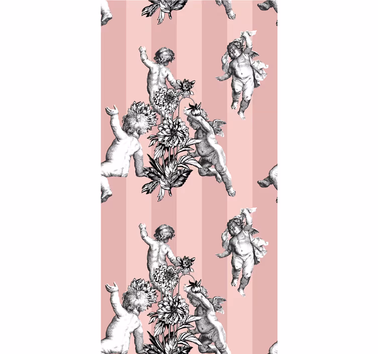 papel de parede clássico Francês vintage despojado padrão - TenStickers