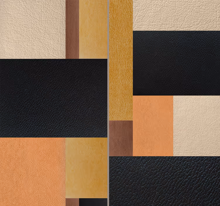 papel de parede abstracto Mosaico de Couro - TenStickers