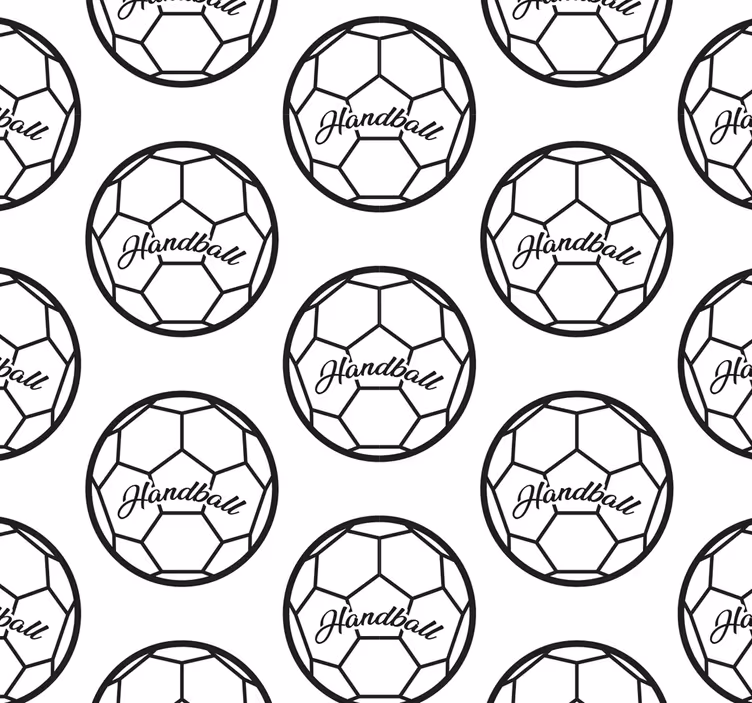 papel de parede infanto juvenil padrão de handebol - TenStickers