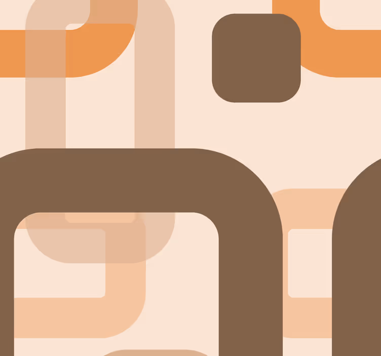 Papel de parede quadrados padrão retrô dos anos 70 - TenStickers