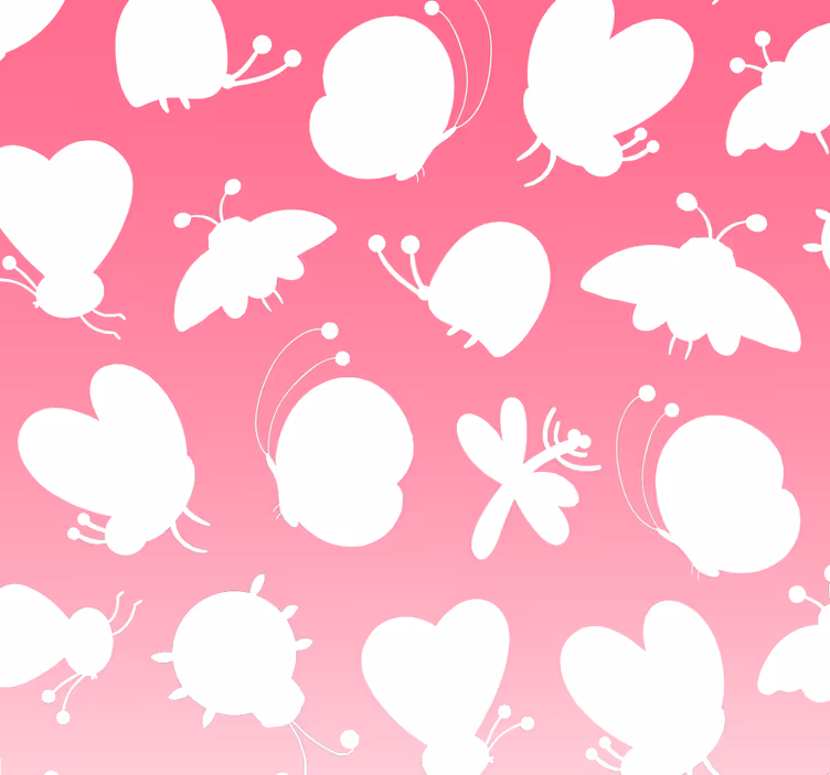 papel de parede borboletas padrão de borboleta - TenStickers