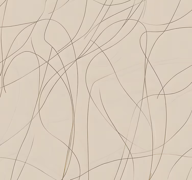 Papel de parede abstracto linhas finas de design bege - TenStickers