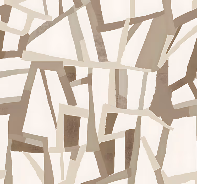 Papel de parede abstracto estilo nórdico bege - TenStickers