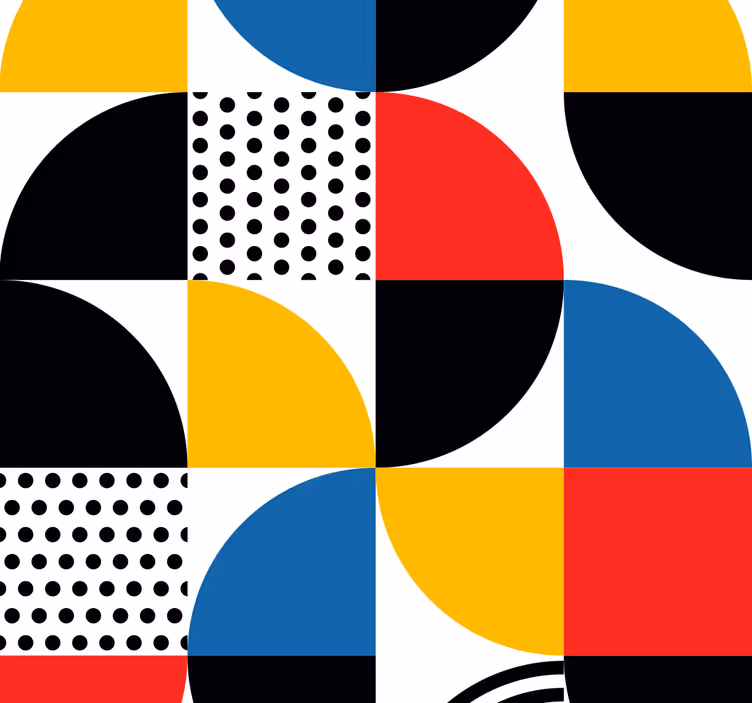 Papel de parede formas geométricas círculos fusão - TenStickers