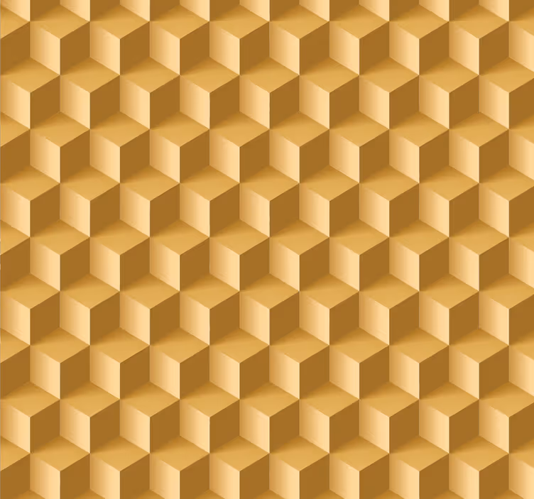 Papel de parede 3D textura cúbica bege - TenStickers