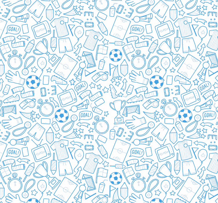 papel de parede para quarto feminino jovem Futebol, ilustração de - TenStickers