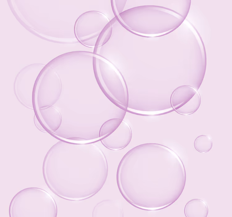 papel parede formas geométricas Doces bolhas - TenStickers