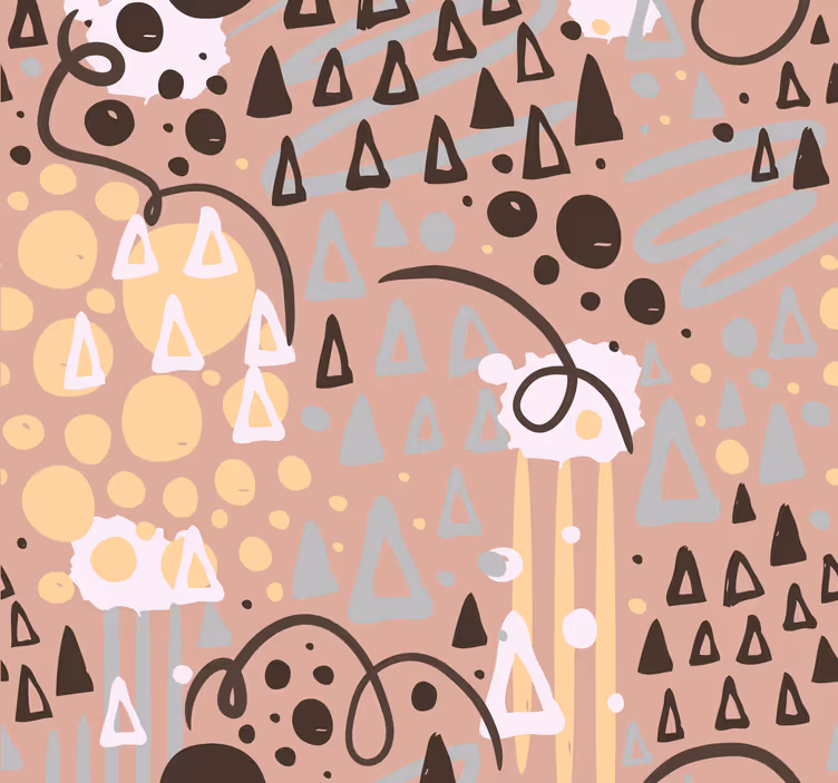 papel de parede infantil formas geométricas divertidas - TenStickers
