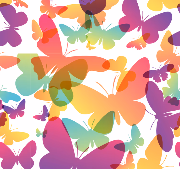 papel de parede borboletas Borboletas gradientes - TenStickers