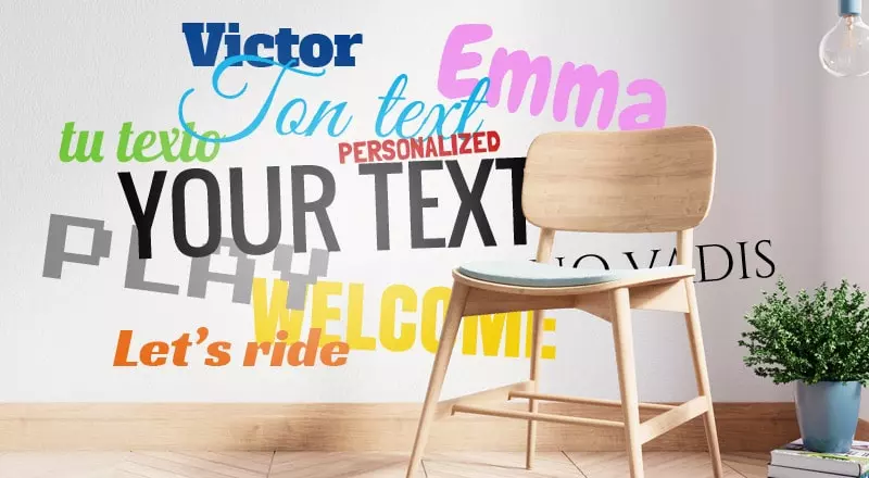 Adesivos com texto personalizado