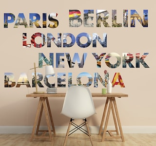 Adesivo decorativo de lugares