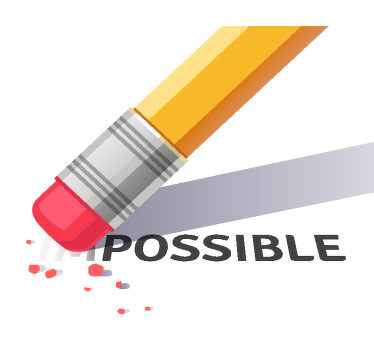 Tapetes de rato com frases Nada é impossível - TenStickers