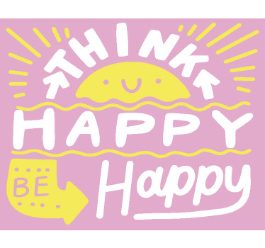 Tapetes de rato com frases Pense positivo - TenStickers